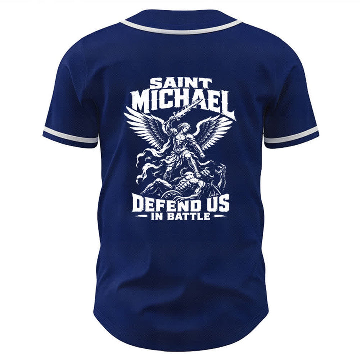 Christianartworkshop Baseballtrikot „Der heilige Michael verteidigt uns im Kampf“ - image 36