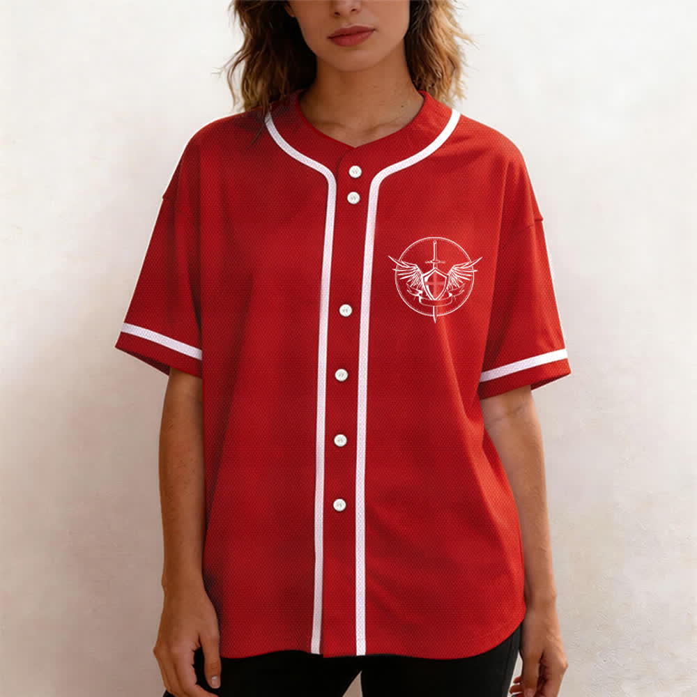 Christianartworkshop Baseballtrikot „Der heilige Michael verteidigt uns im Kampf“ - image 46