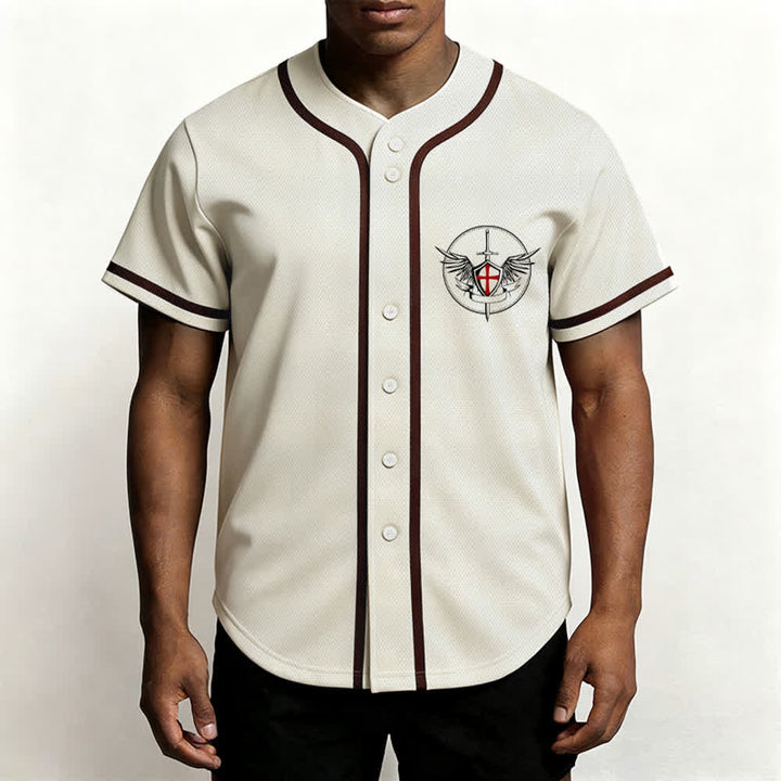 Christianartworkshop Baseballtrikot „Der heilige Michael verteidigt uns im Kampf“ - image 13
