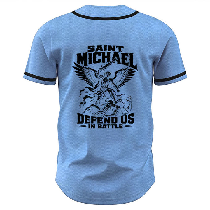 Christianartworkshop Baseballtrikot „Der heilige Michael verteidigt uns im Kampf“ - image 30