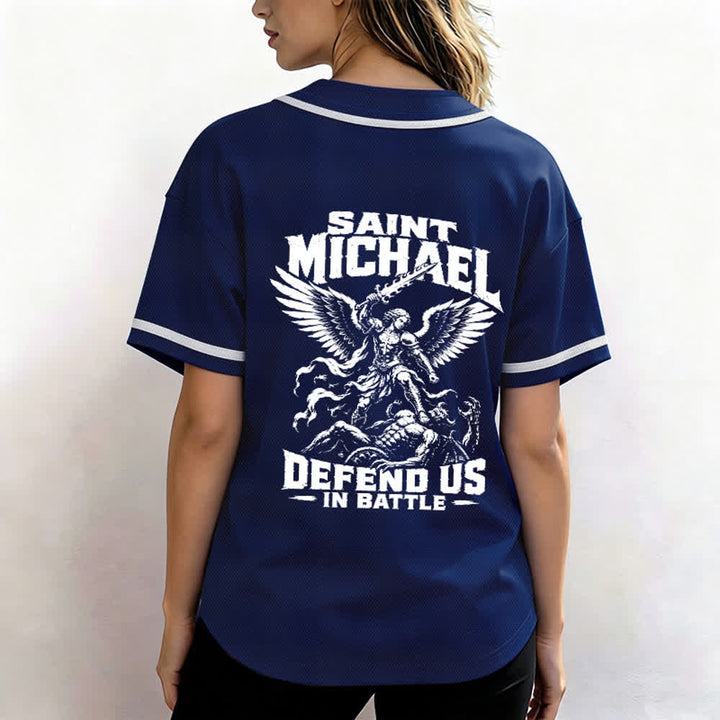 Christianartworkshop Baseballtrikot „Der heilige Michael verteidigt uns im Kampf“ - image 38