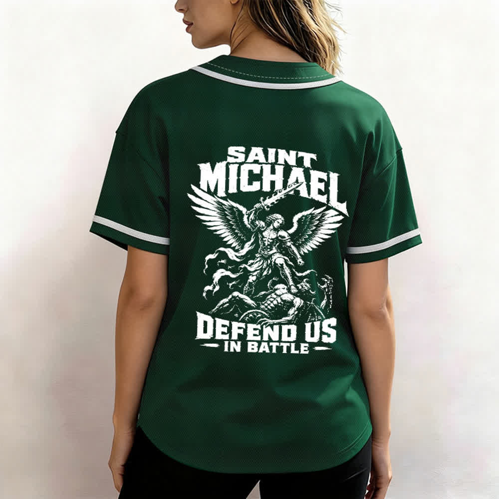 Christianartworkshop Baseballtrikot „Der heilige Michael verteidigt uns im Kampf“ - image 17
