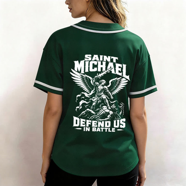 Christianartworkshop Baseballtrikot „Der heilige Michael verteidigt uns im Kampf“ - image 17
