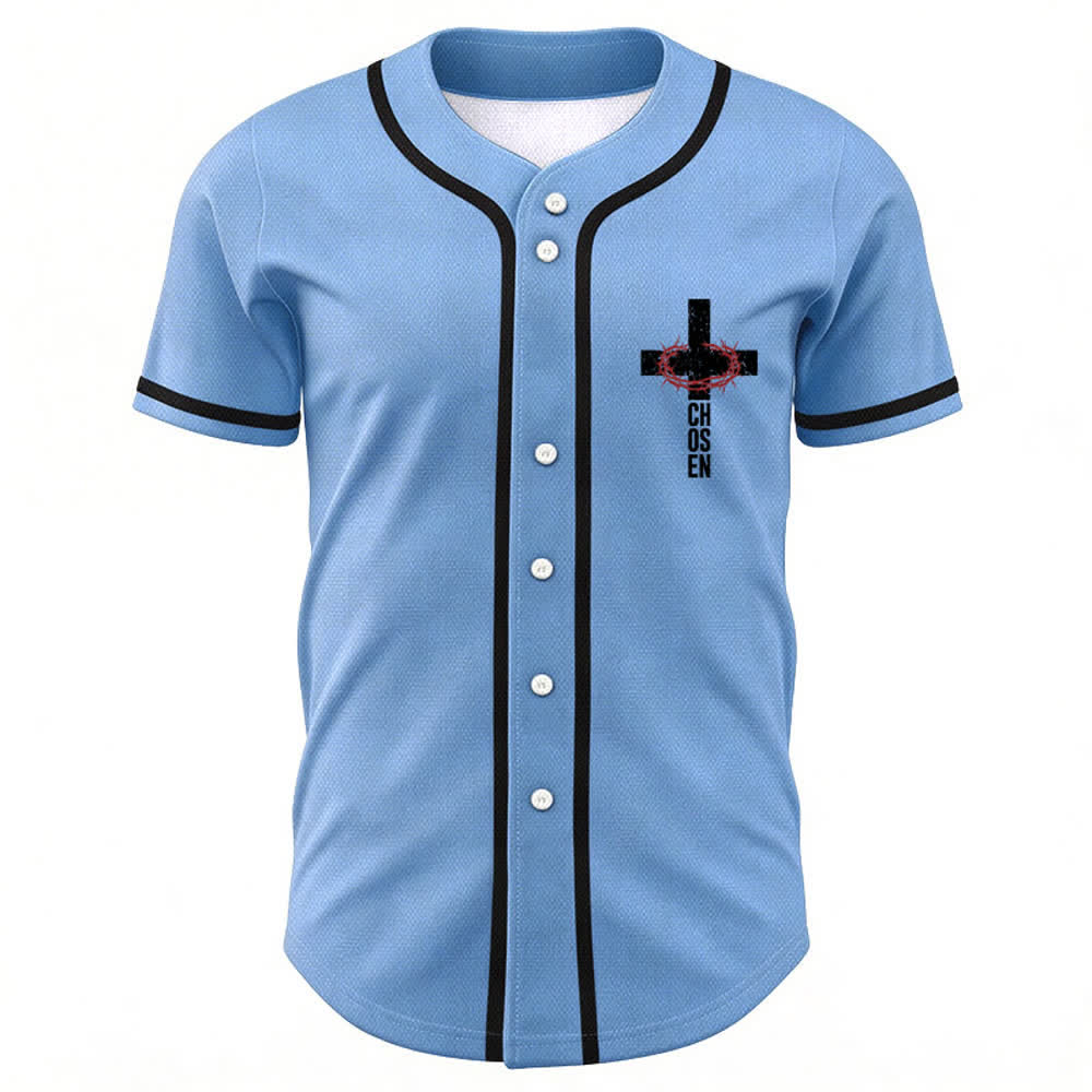 Christianartworkshop Baseballtrikot mit Jesus-Kreuz-Mesh-Knopfleiste - image 51