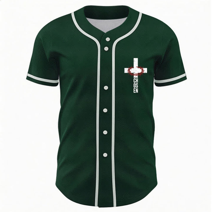 Christianartworkshop Baseballtrikot mit Jesus-Kreuz-Mesh-Knopfleiste - image 30