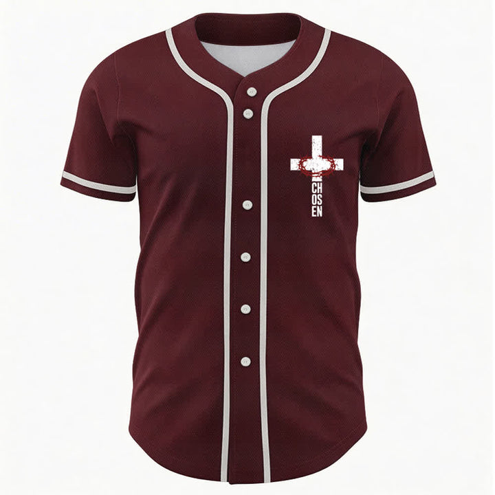 Christianartworkshop Baseballtrikot mit Jesus-Kreuz-Mesh-Knopfleiste - image 16