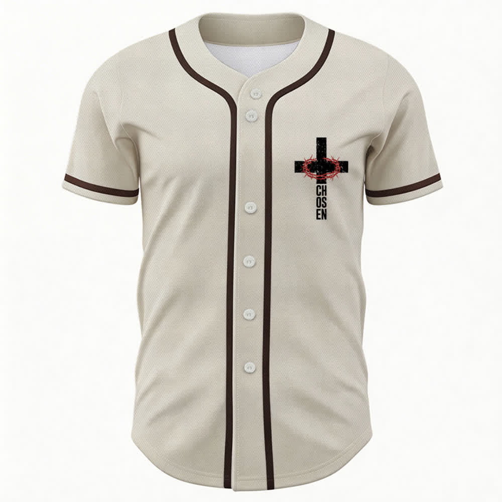 Christianartworkshop Baseballtrikot mit Jesus-Kreuz-Mesh-Knopfleiste - image 23