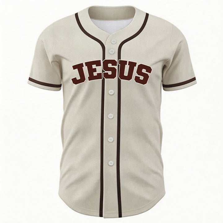Christianartworkshop Rooted In Christ Schwarzes Baseballtrikot mit Knöpfen - image 9