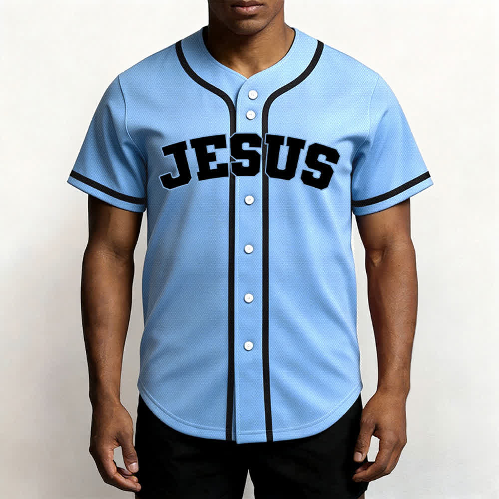 Christianartworkshop Rooted In Christ Schwarzes Baseballtrikot mit Knöpfen - image 47