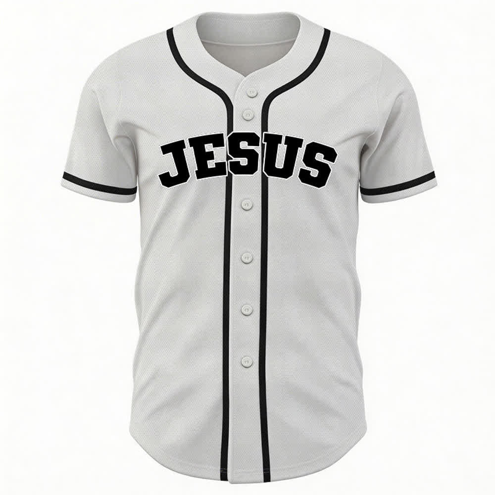 Christianartworkshop Rooted In Christ Schwarzes Baseballtrikot mit Knöpfen - image 23