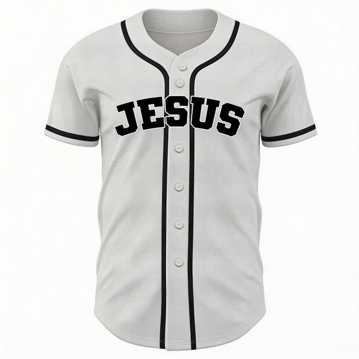 Christianartworkshop Rooted In Christ Schwarzes Baseballtrikot mit Knöpfen - image 23