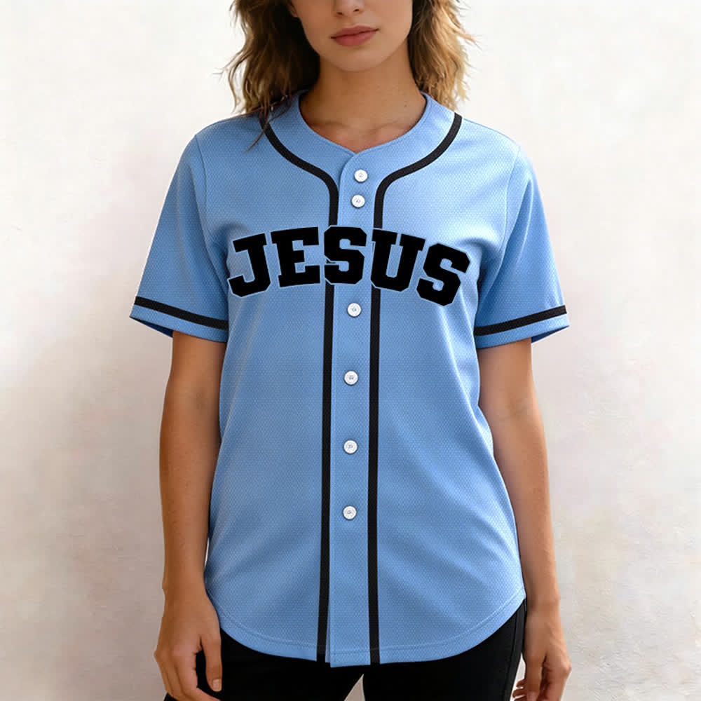 Christianartworkshop Rooted In Christ Schwarzes Baseballtrikot mit Knöpfen - image 46