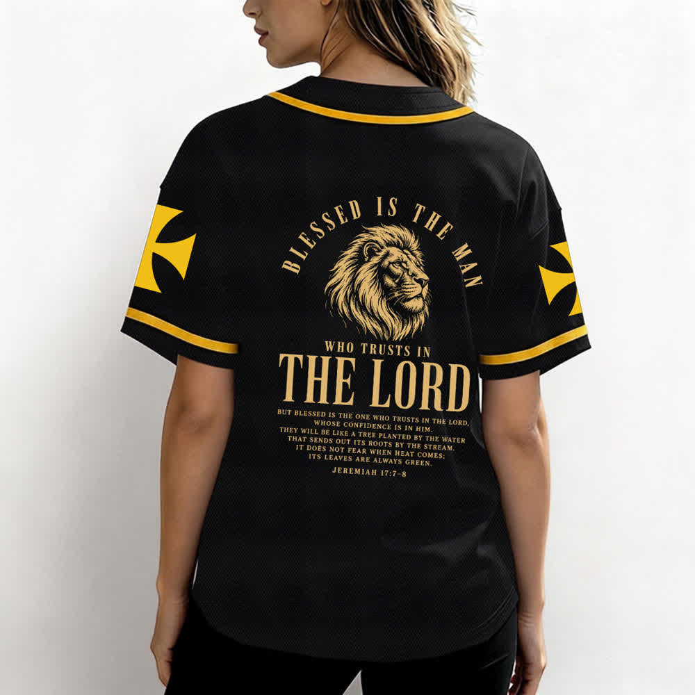 Christianartworkshop Jesus – Der Weg zum Himmel (Jeremia 17,7-8) Baseball-Trikot - image 3