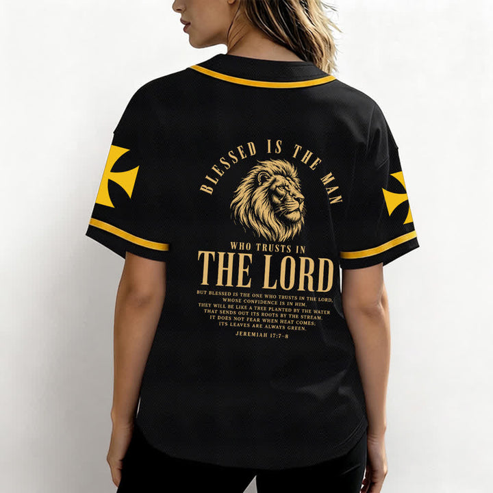 Christianartworkshop Jesus – Der Weg zum Himmel (Jeremia 17,7-8) Baseball-Trikot - image 3