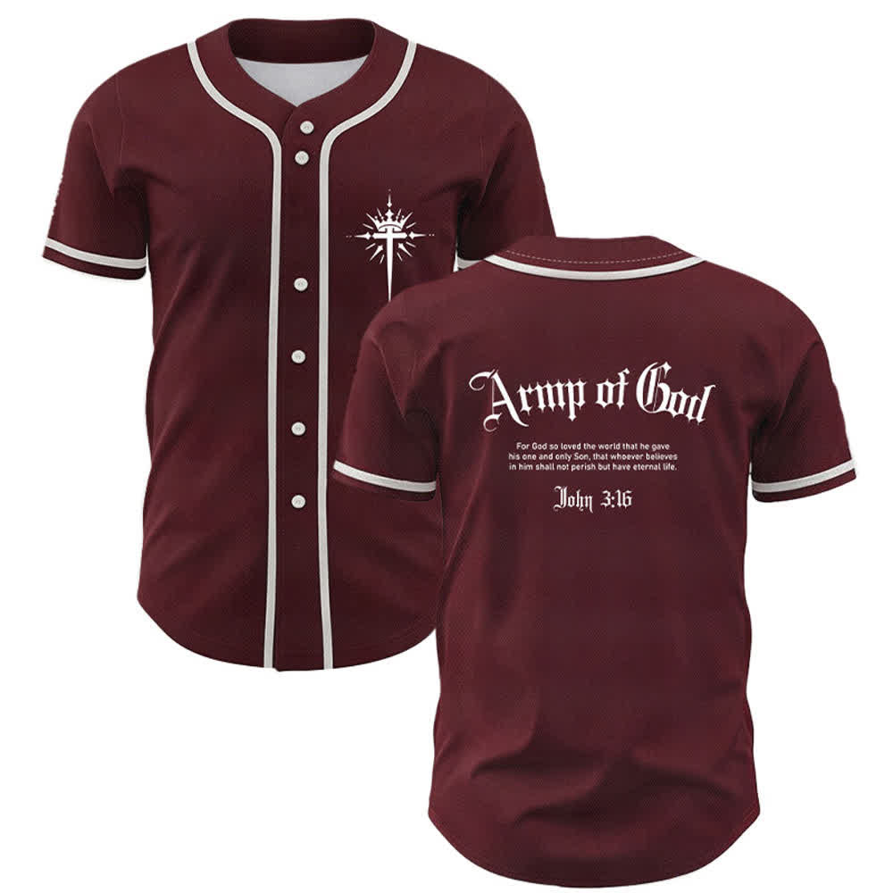 Christianartworkshop Army Of God Mesh Streetwear Baseballtrikot - Wein - 5XL - image 14