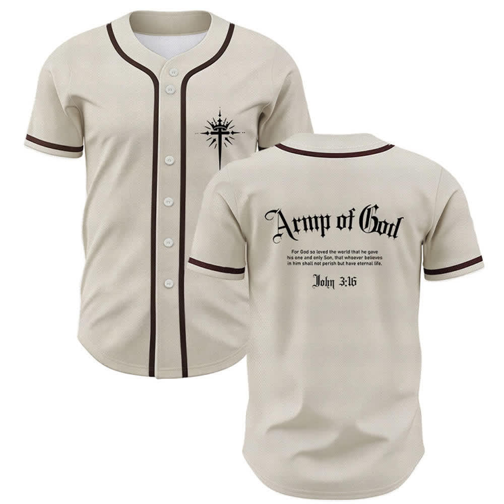 Christianartworkshop Army Of God Mesh Streetwear Baseballtrikot - Beige - 5XL - image 28