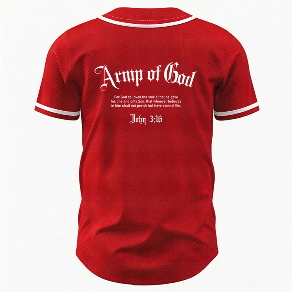 Christianartworkshop Army Of God Mesh Streetwear Baseballtrikot - image 36