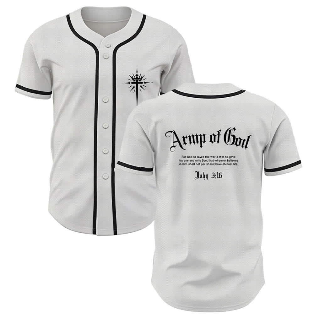 Christianartworkshop Army Of God Mesh Streetwear Baseballtrikot - Weiß - 5XL - image 0
