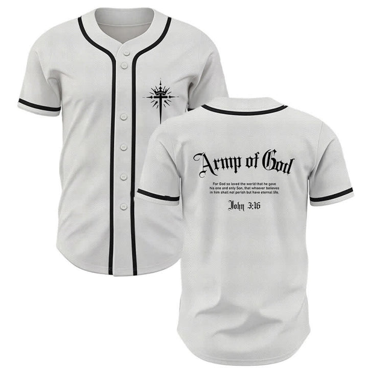 Christianartworkshop Army Of God Mesh Streetwear Baseballtrikot - Weiß - 5XL - image 0