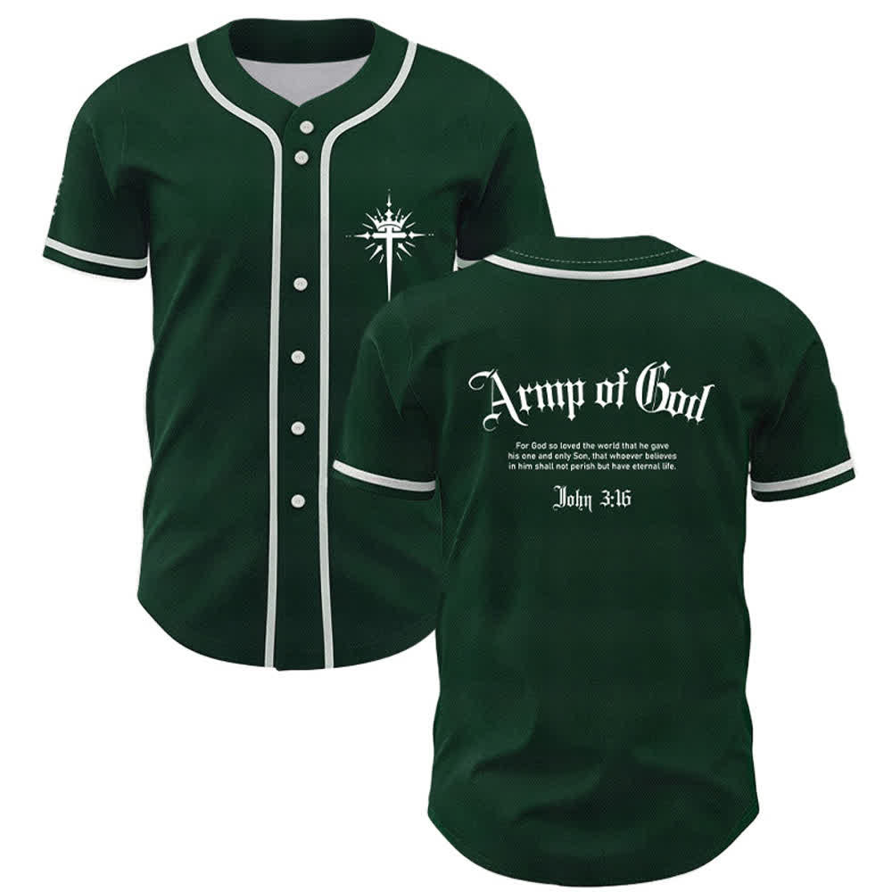 Christianartworkshop Army Of God Mesh Streetwear Baseballtrikot - Grün - 5XL - image 21