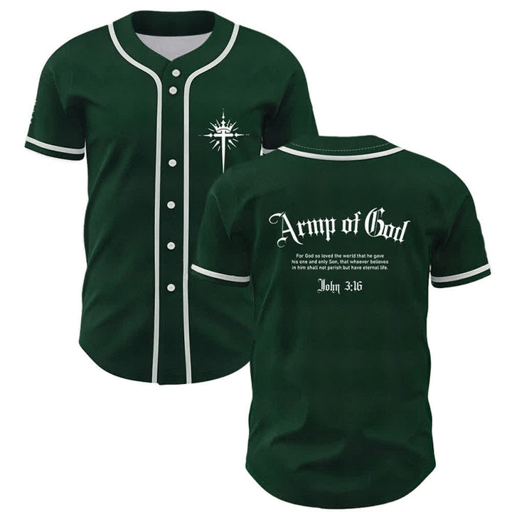 Christianartworkshop Army Of God Mesh Streetwear Baseballtrikot - Grün - 5XL - image 21