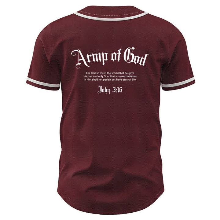 Christianartworkshop Army Of God Mesh Streetwear Baseballtrikot - image 15
