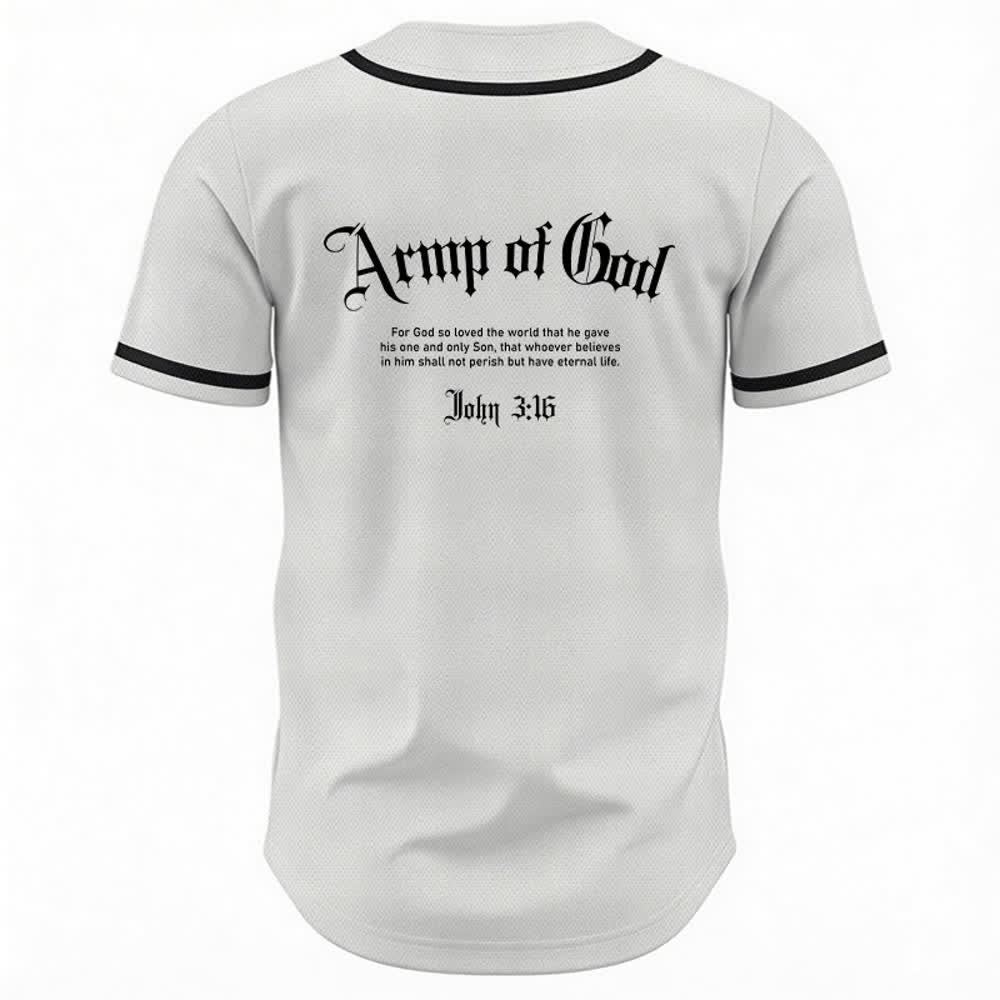 Christianartworkshop Army Of God Mesh Streetwear Baseballtrikot - image 1
