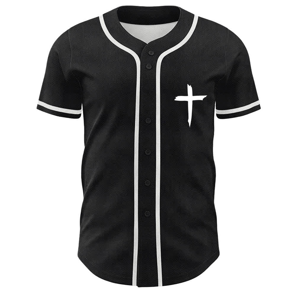 Christianartworkshop Baseballtrikot mit kontrastfarbenem Besatz: Glaube statt Angst - image 2