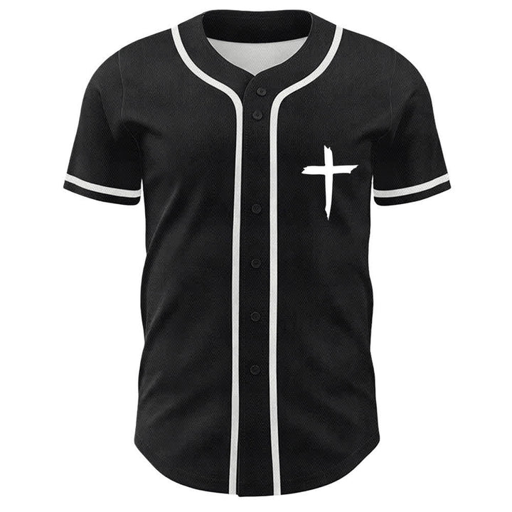 Christianartworkshop Baseballtrikot mit kontrastfarbenem Besatz: Glaube statt Angst - image 2