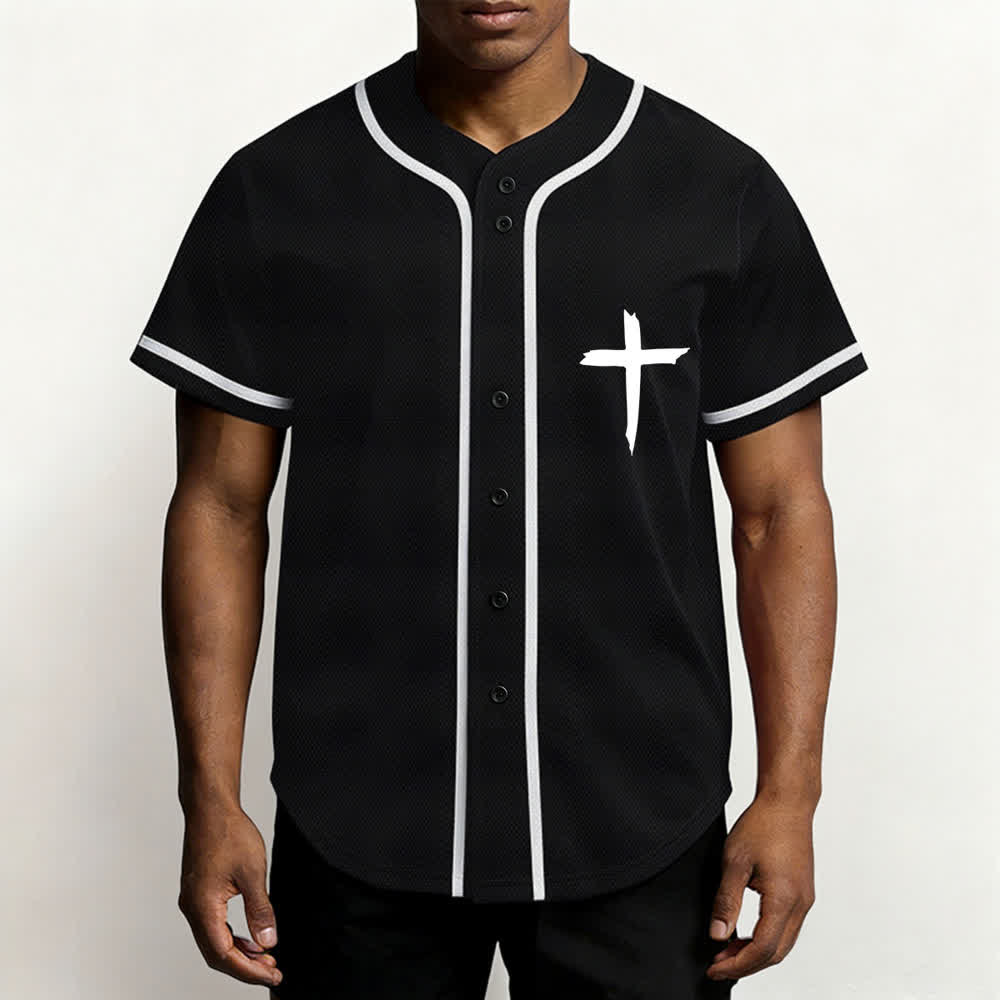 Christianartworkshop Baseballtrikot mit kontrastfarbenem Besatz: Glaube statt Angst - image 6