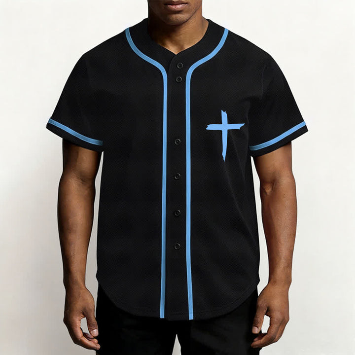 Christianartworkshop Baseballtrikot mit kontrastfarbenem Besatz: Glaube statt Angst - image 20