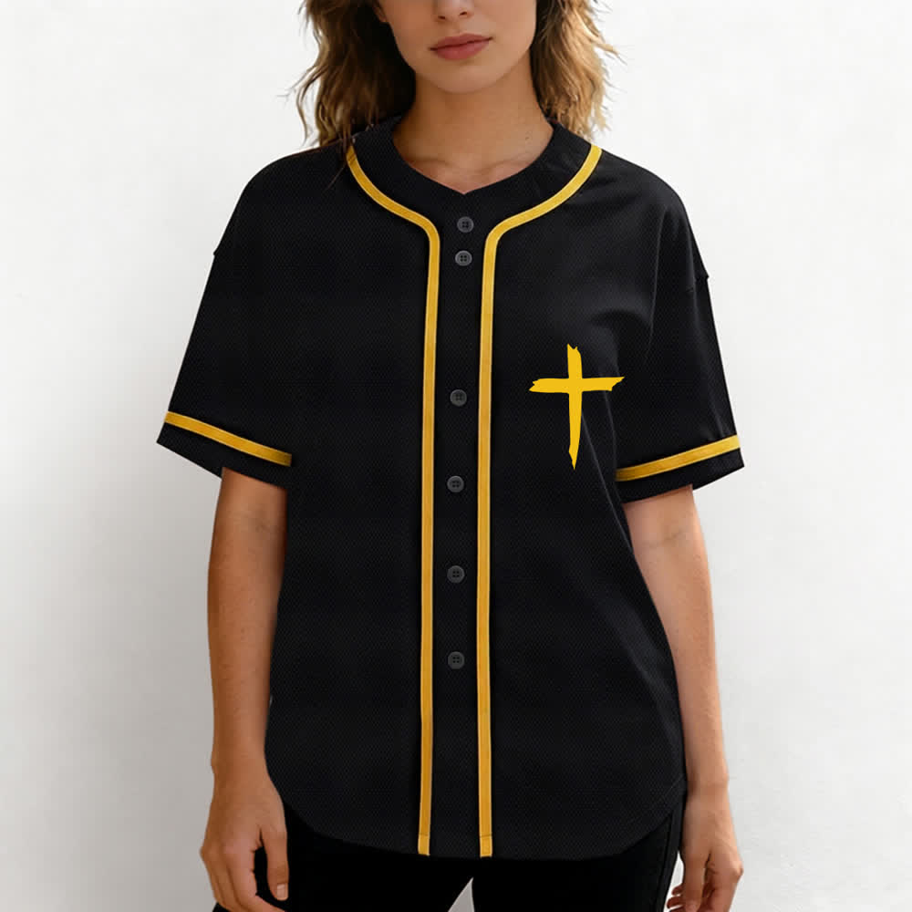 Christianartworkshop Baseballtrikot mit kontrastfarbenem Besatz: Glaube statt Angst - image 60