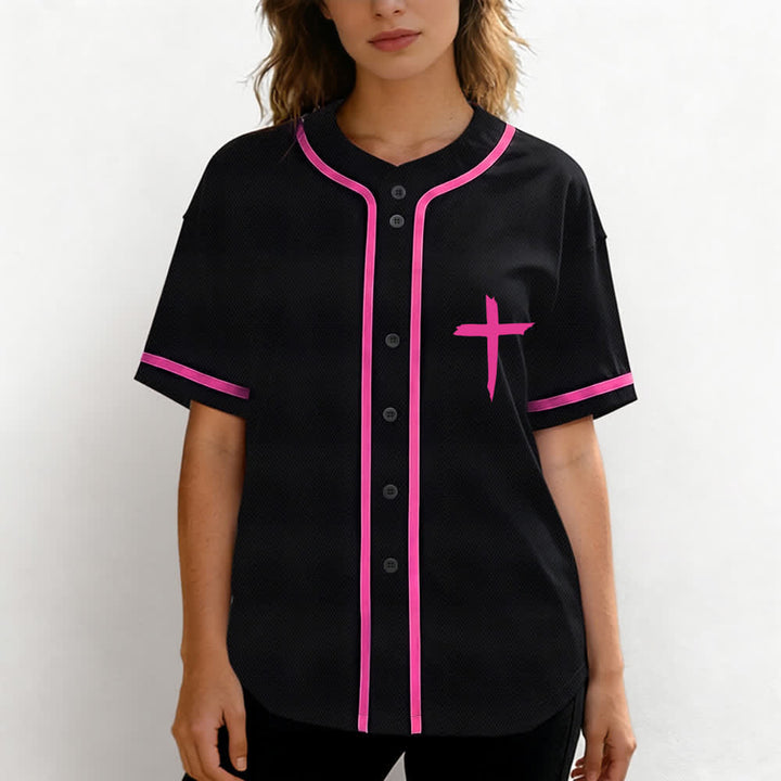 Christianartworkshop Baseballtrikot mit kontrastfarbenem Besatz: Glaube statt Angst - image 11