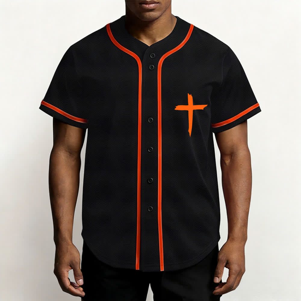 Christianartworkshop Baseballtrikot mit kontrastfarbenem Besatz: Glaube statt Angst - image 48