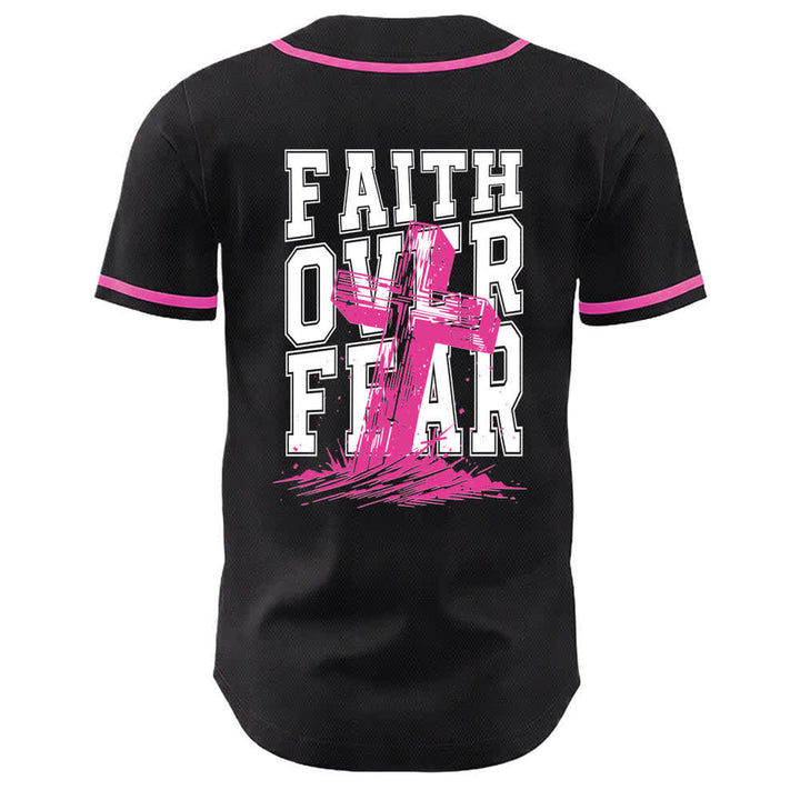 Christianartworkshop Baseballtrikot mit kontrastfarbenem Besatz: Glaube statt Angst - image 8
