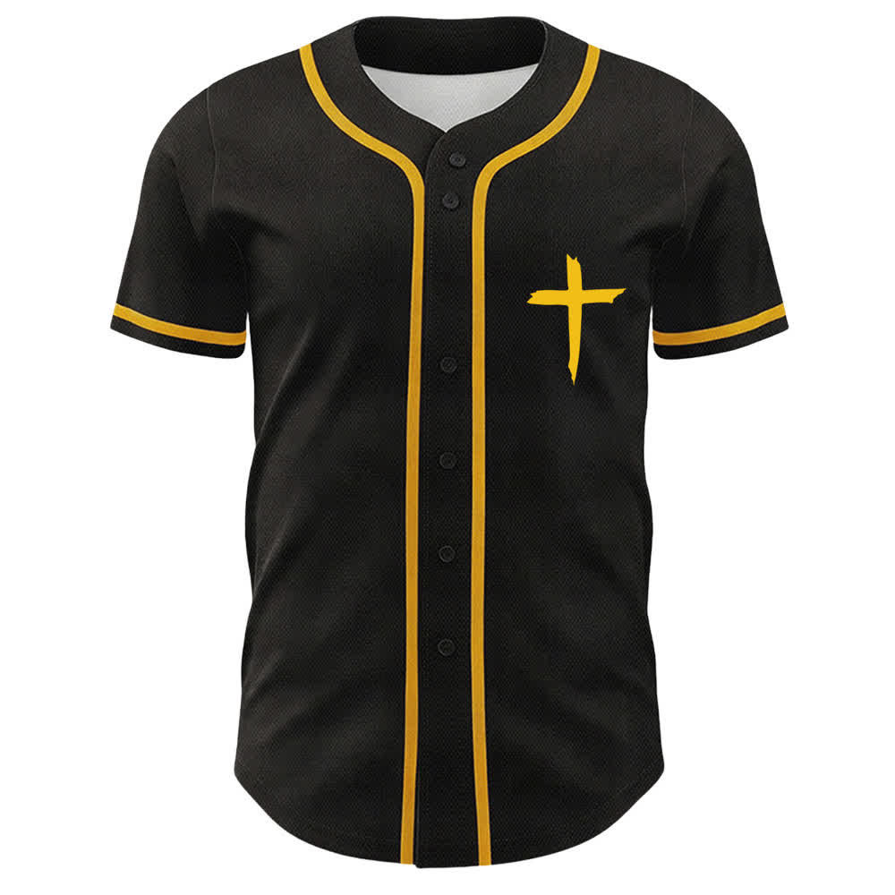Christianartworkshop Baseballtrikot mit Kreuzkontrastbesatz: Glaube statt Angst - image 58