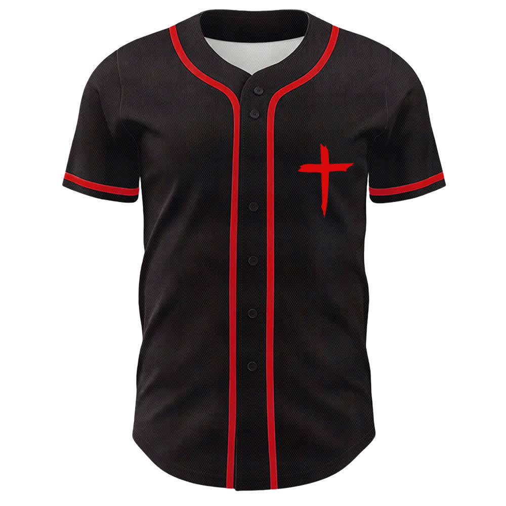 Christianartworkshop Baseballtrikot mit kontrastfarbenem Besatz: Glaube statt Angst - image 25