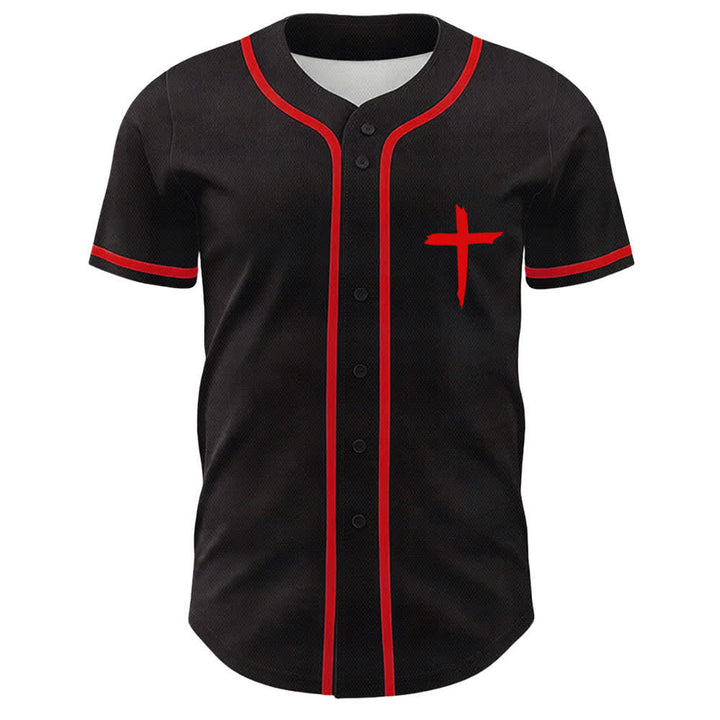 Christianartworkshop Baseballtrikot mit kontrastfarbenem Besatz: Glaube statt Angst - image 25
