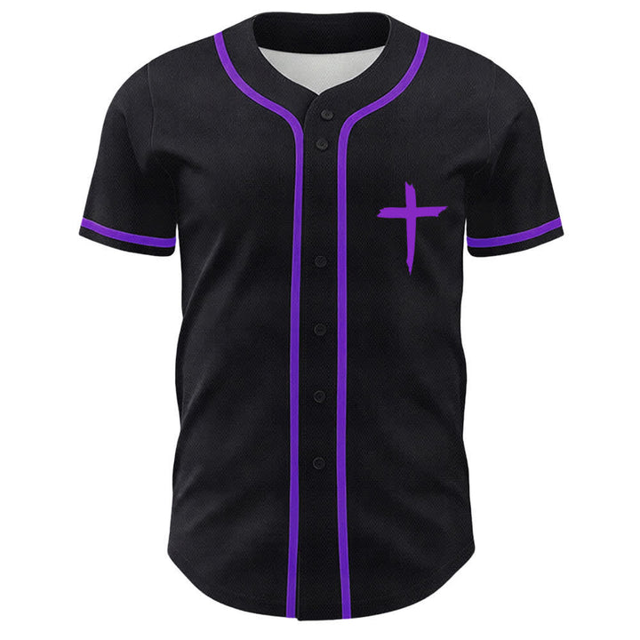 Christianartworkshop Baseballtrikot mit kontrastfarbenem Besatz: Glaube statt Angst - image 51
