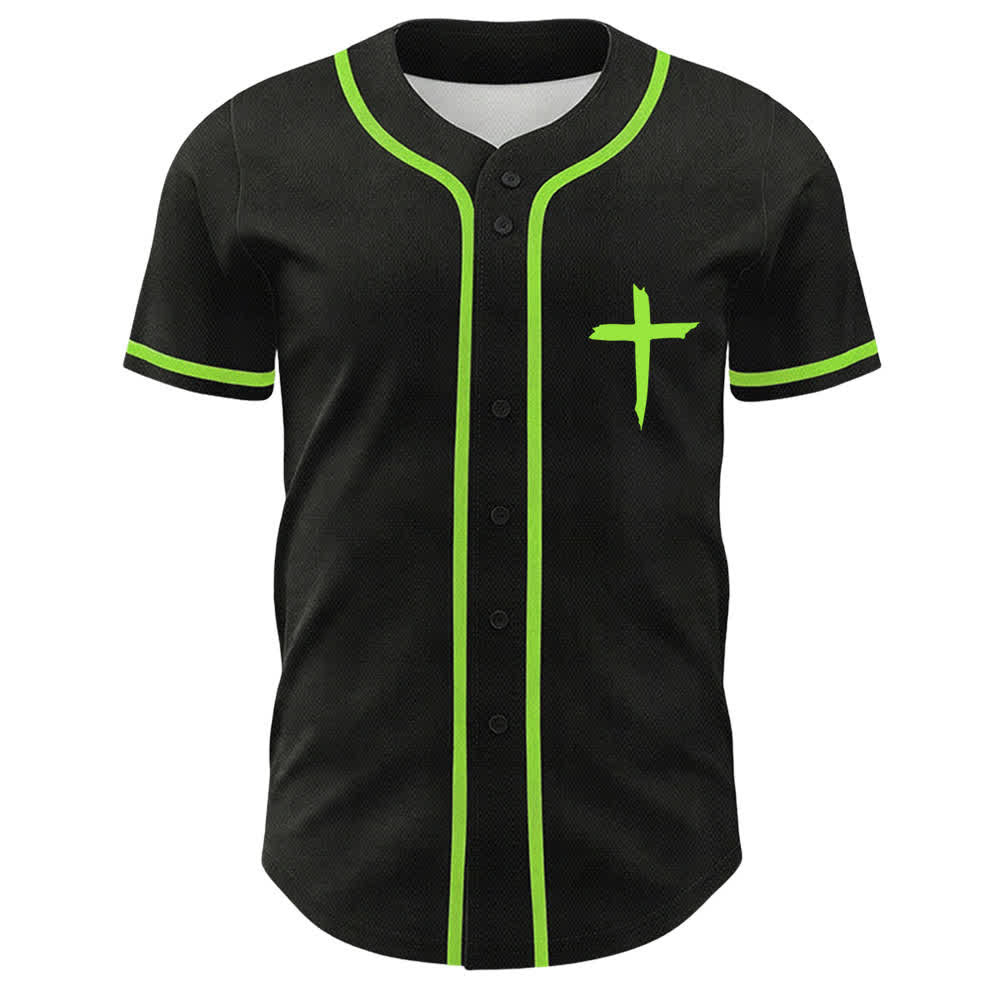 Christianartworkshop Baseballtrikot mit kontrastfarbenem Besatz: Glaube statt Angst - image 37