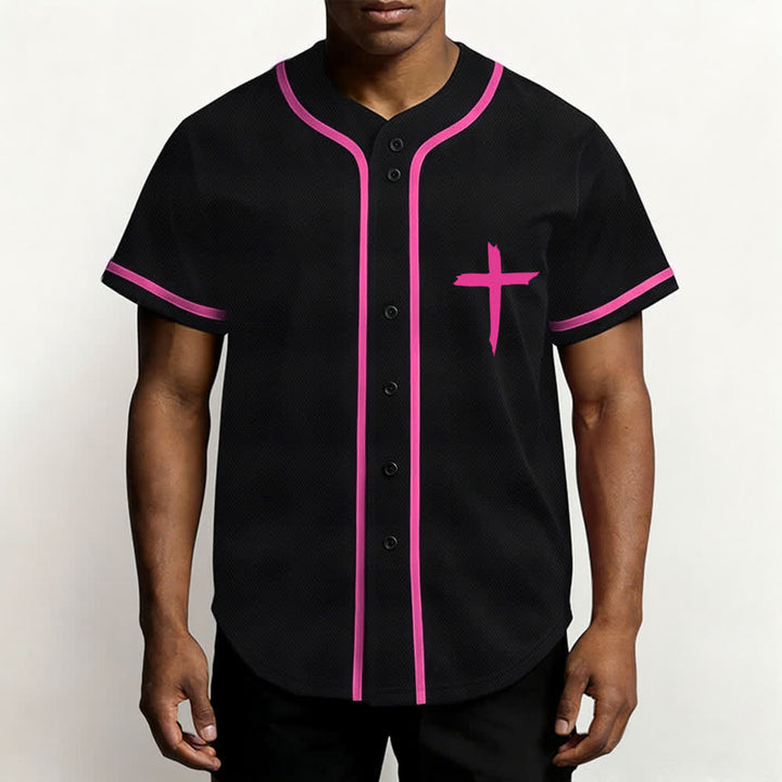 Christianartworkshop Baseballtrikot mit kontrastfarbenem Besatz: Glaube statt Angst - image 13