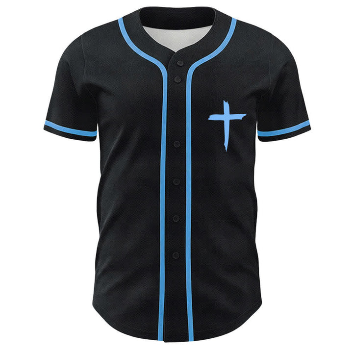 Christianartworkshop Baseballtrikot mit kontrastfarbenem Besatz: Glaube statt Angst - image 16