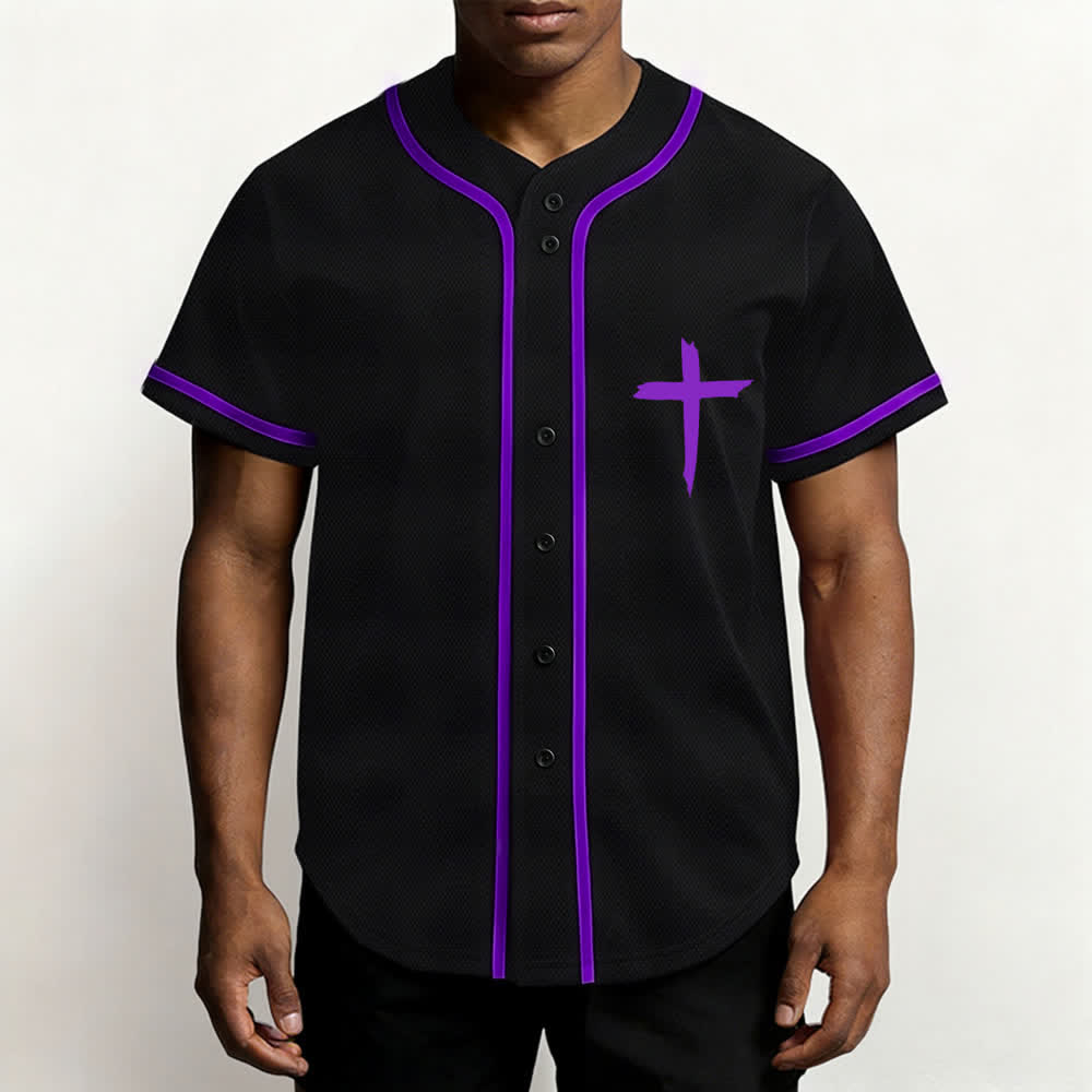 Christianartworkshop Baseballtrikot mit kontrastfarbenem Besatz: Glaube statt Angst - image 55