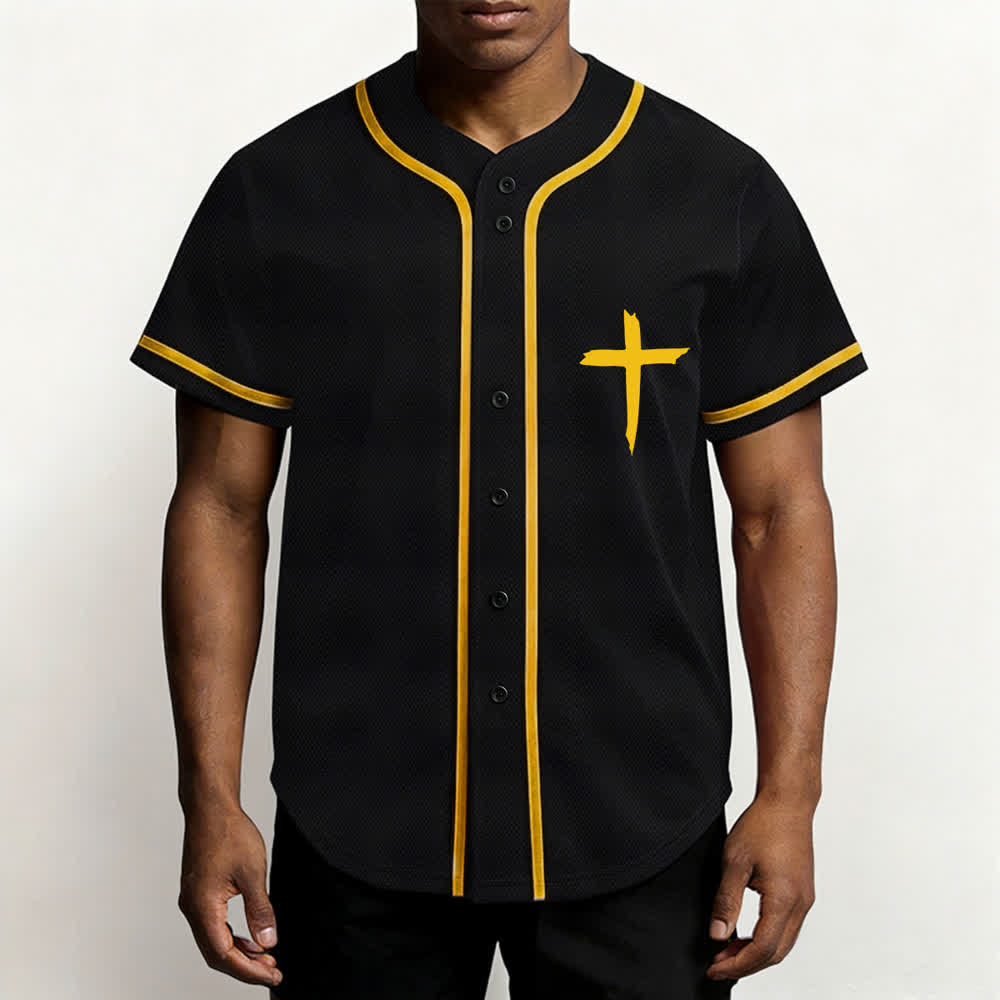 Christianartworkshop Baseballtrikot mit kontrastfarbenem Besatz: Glaube statt Angst - image 62