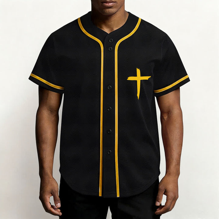 Christianartworkshop Baseballtrikot mit kontrastfarbenem Besatz: Glaube statt Angst - image 62