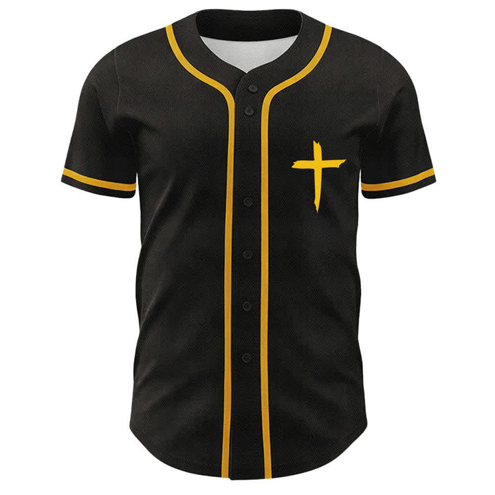 Christianartworkshop Baseballtrikot mit kontrastfarbenem Besatz: Glaube statt Angst - image 58