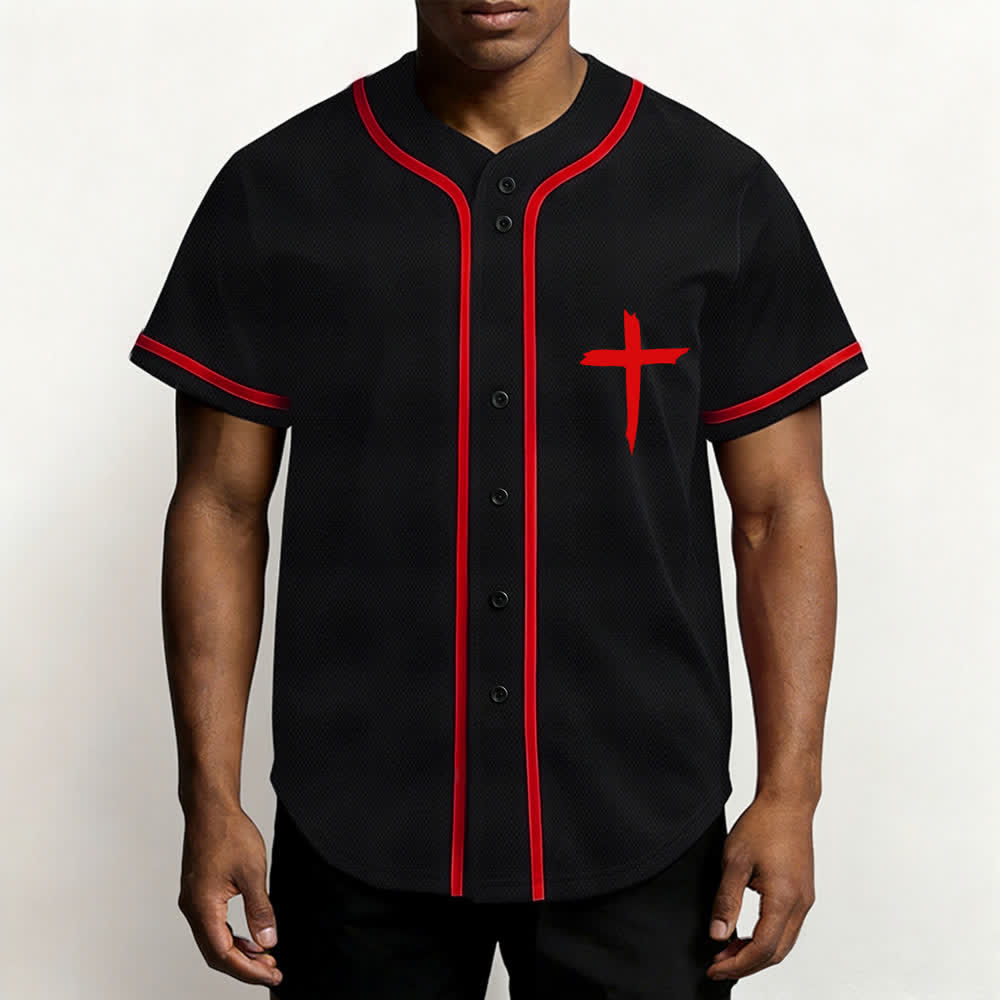 Christianartworkshop Baseballtrikot mit kontrastfarbenem Besatz: Glaube statt Angst - image 27