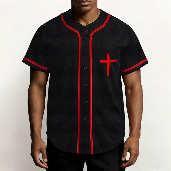 Christianartworkshop Baseballtrikot mit kontrastfarbenem Besatz: Glaube statt Angst - image 27