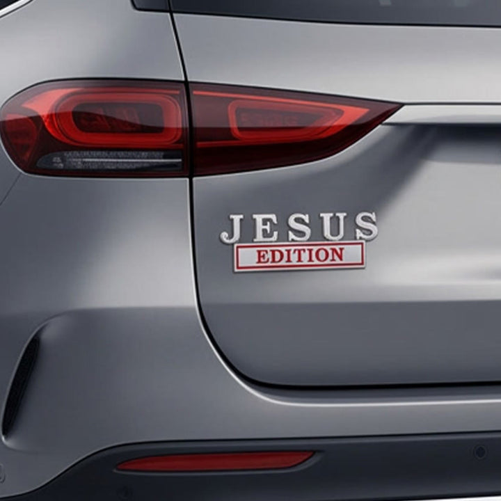 Christianartworkshop 3D-Metall-Autoemblem „Jesus Edition“: Symbol des treuen Zeugnisses am Wegesrand - image 1