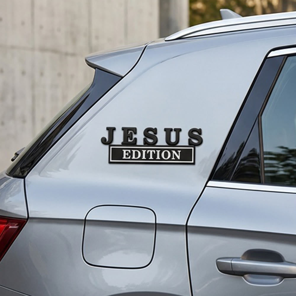 Christianartworkshop 3D-Metall-Autoemblem „Jesus Edition“: Symbol des treuen Zeugnisses am Wegesrand - image 3